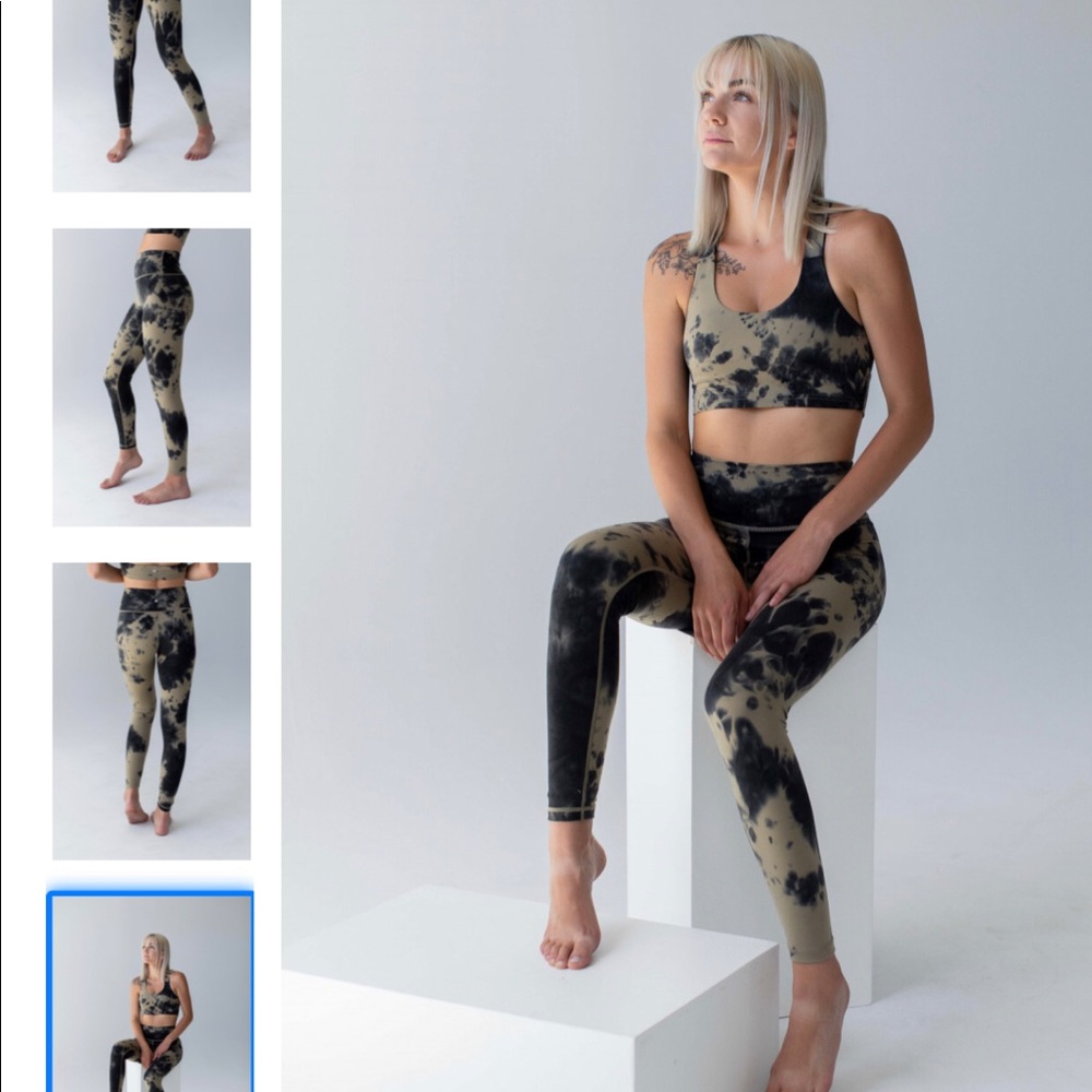 REEF LEGGINGS | SAVVI | YOGA | CHARCOAL MOSS - Picture 2 of 6